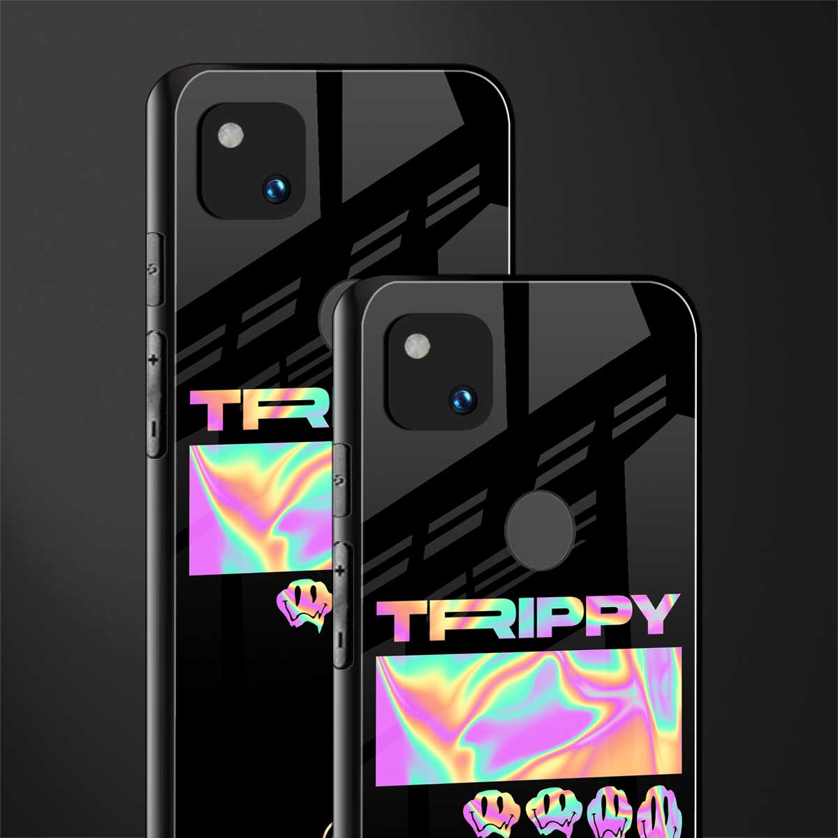 trippy trippy back phone cover | glass case for google pixel 4a 4g