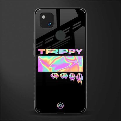 trippy trippy back phone cover | glass case for google pixel 4a 4g