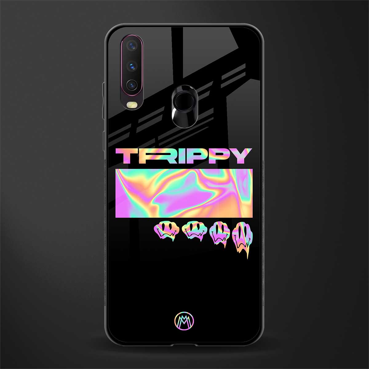 trippy trippy glass case for vivo y15 image