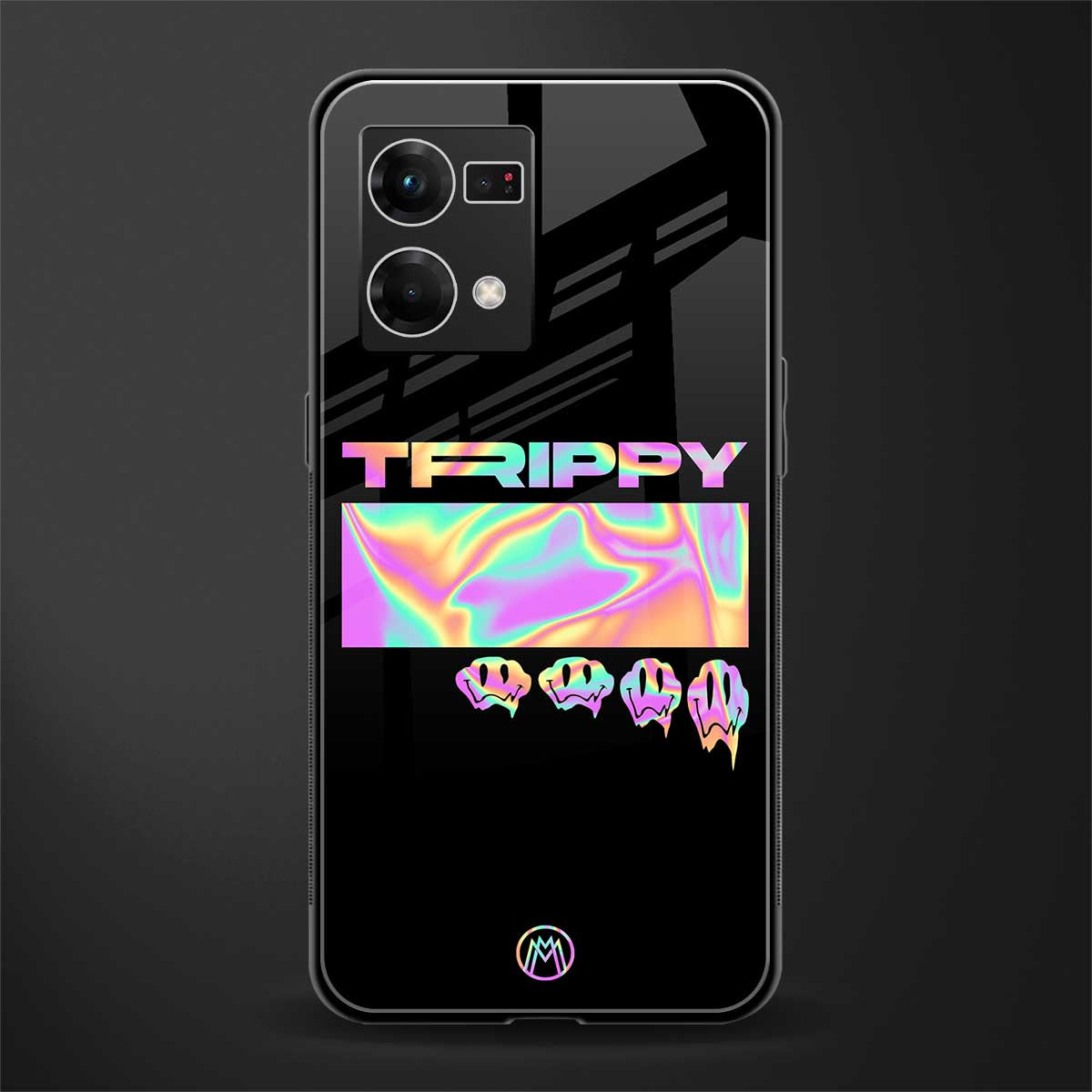 trippy trippy back phone cover | glass case for oppo f21 pro 4g