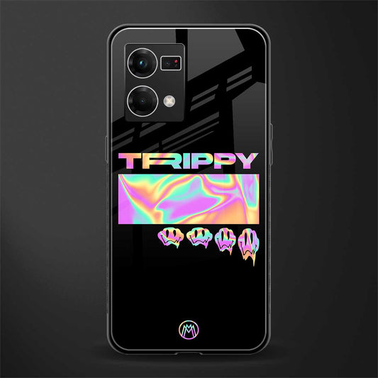 trippy trippy back phone cover | glass case for oppo f21 pro 4g