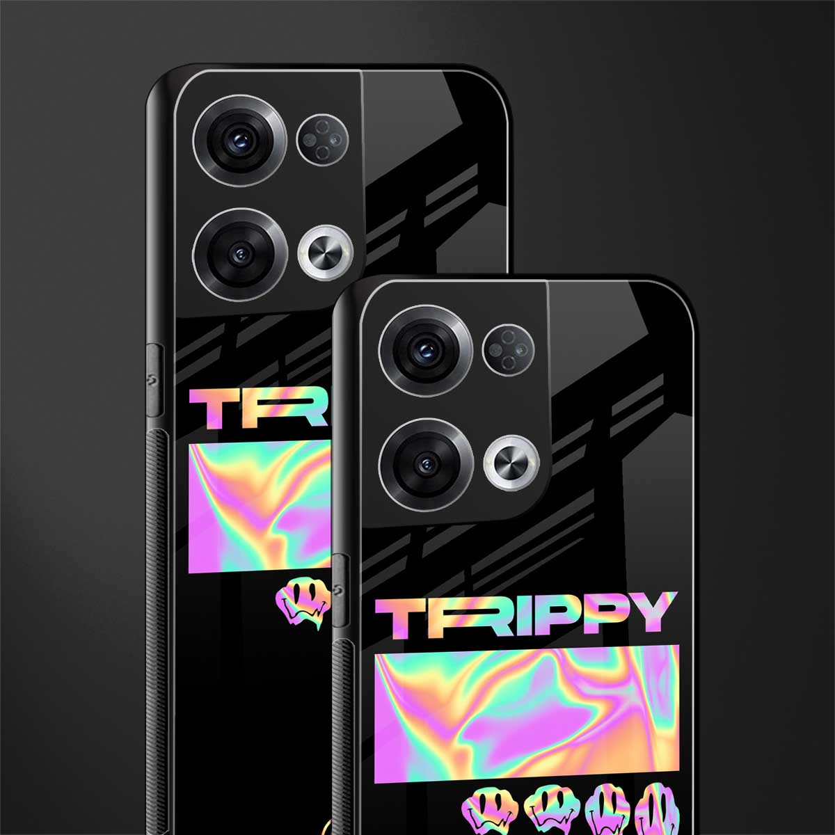 trippy trippy back phone cover | glass case for oppo reno 8