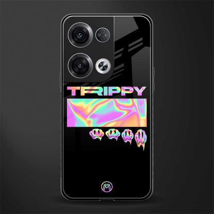 trippy trippy back phone cover | glass case for oppo reno 8