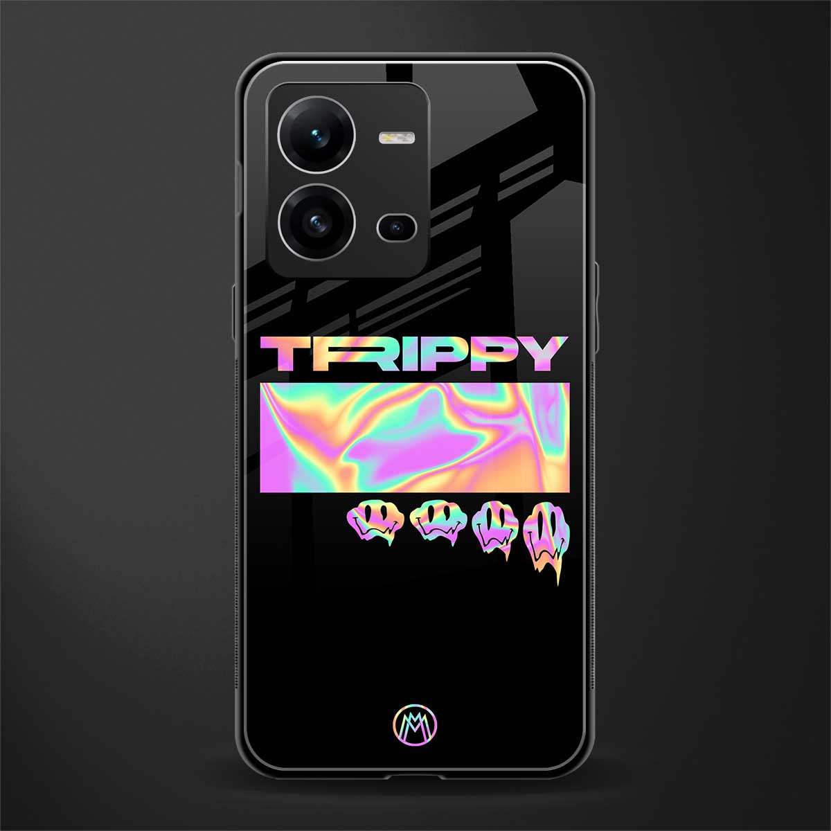 trippy trippy back phone cover | glass case for vivo v25-5g