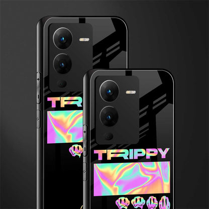 trippy trippy back phone cover | glass case for vivo v25 pro 5g