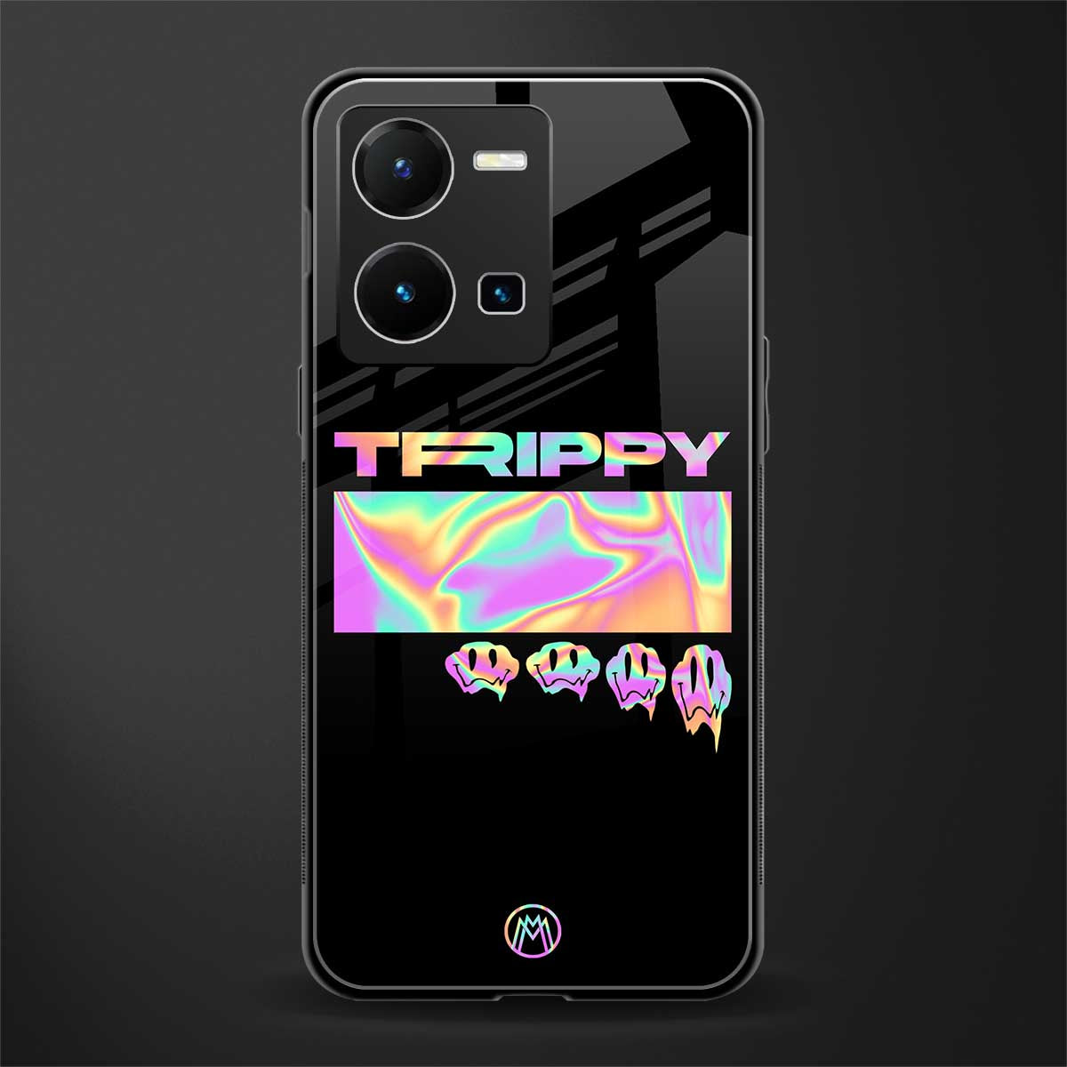 trippy trippy back phone cover | glass case for vivo y35 4g