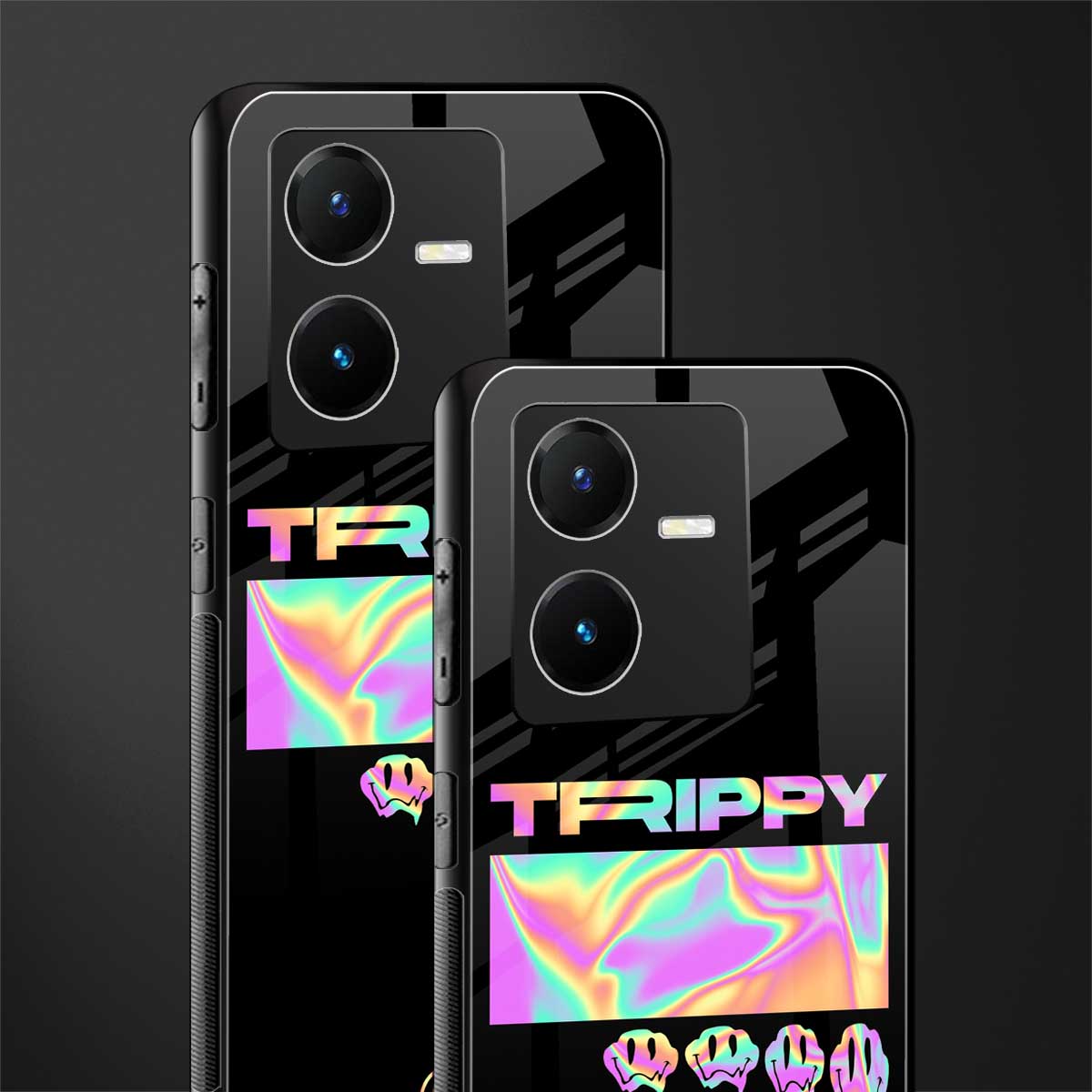 trippy trippy back phone cover | glass case for vivo y22