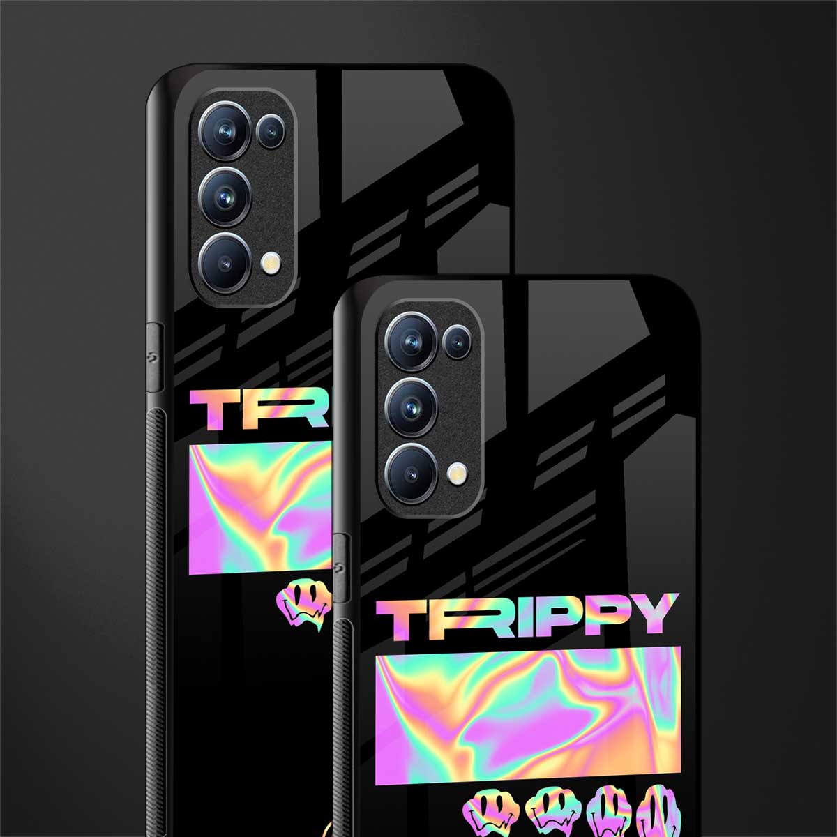 trippy trippy back phone cover | glass case for oppo reno 5