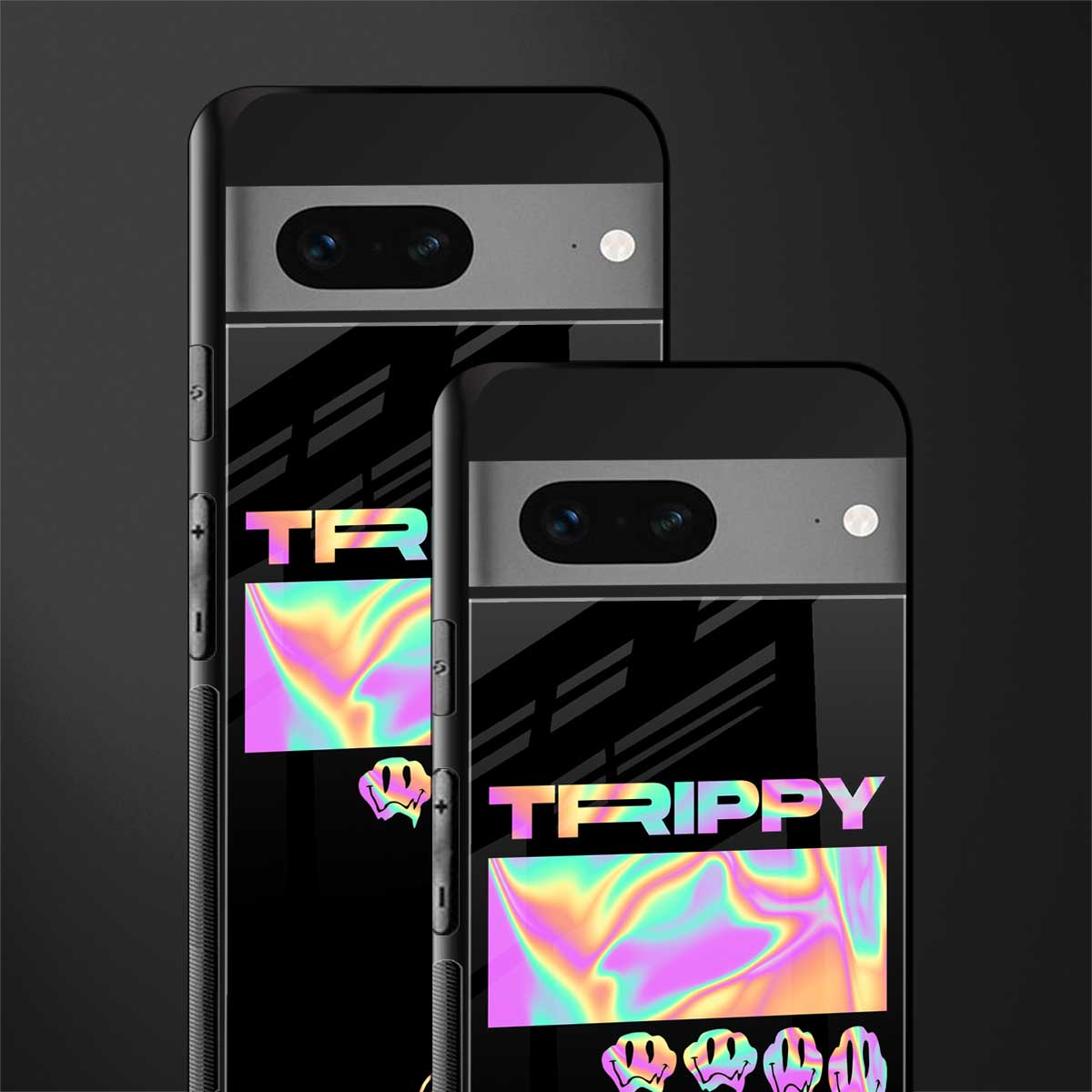 trippy trippy back phone cover | glass case for google pixel 7