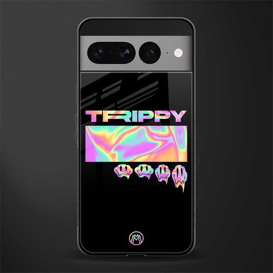 trippy trippy back phone cover | glass case for google pixel 7 pro