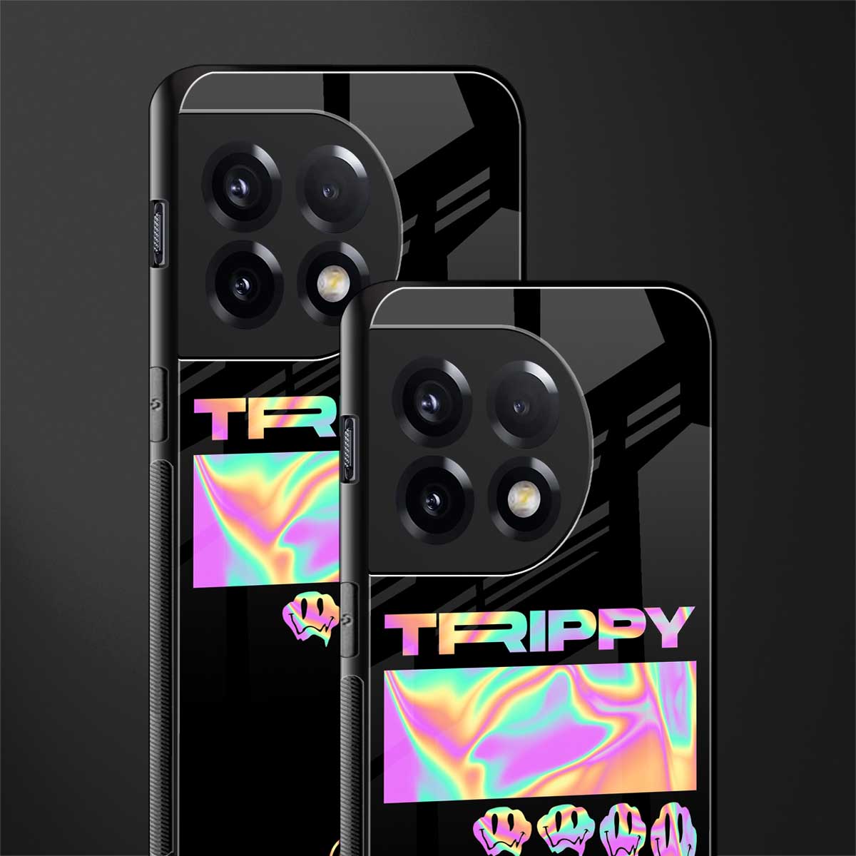 trippy trippy back phone cover | glass case for oneplus 11r