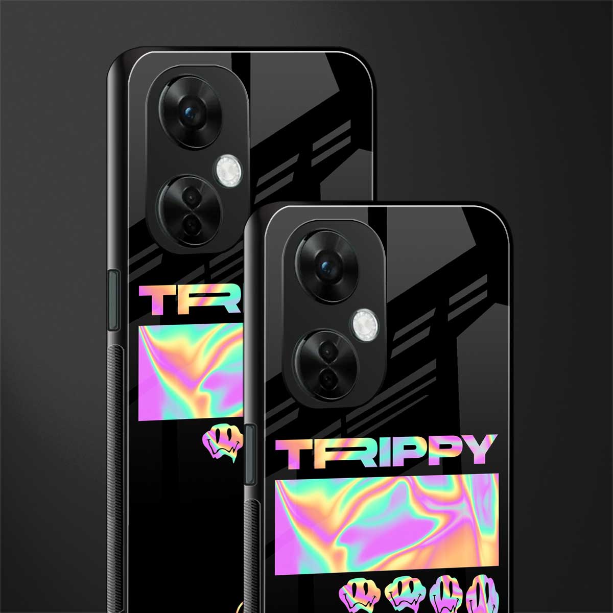 trippy trippy back phone cover | glass case for oneplus nord ce 3 lite