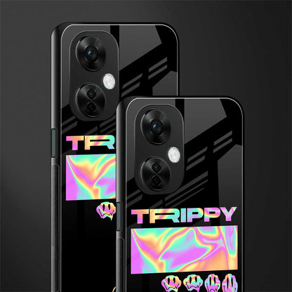 trippy trippy back phone cover | glass case for oneplus nord ce 3 lite