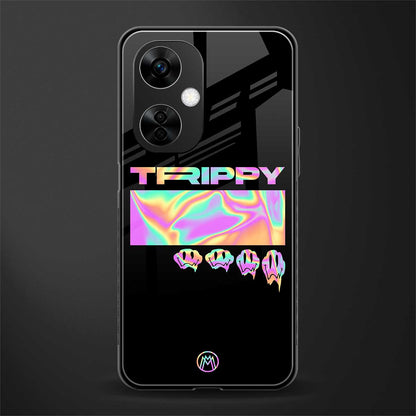 trippy trippy back phone cover | glass case for oneplus nord ce 3 lite