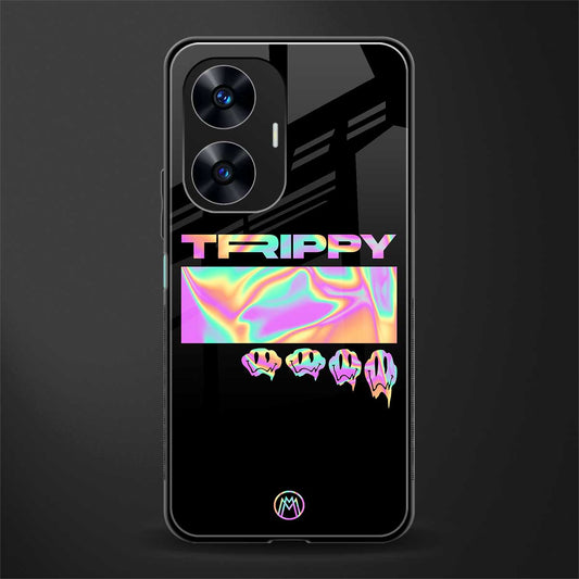 trippy trippy back phone cover | glass case for realme c55
