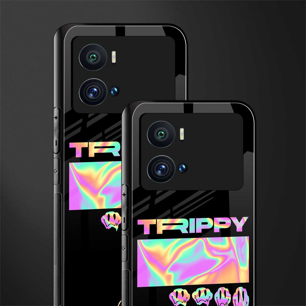 trippy trippy back phone cover | glass case for iQOO 9 Pro