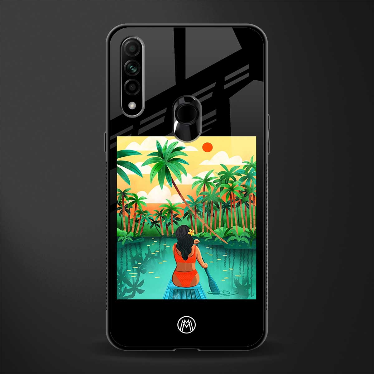 tropical girl glass case for oppo a31 image