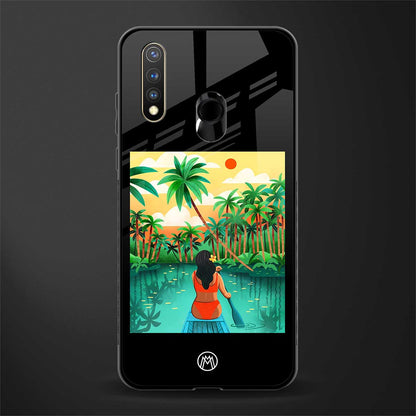 tropical girl glass case for vivo u20 image