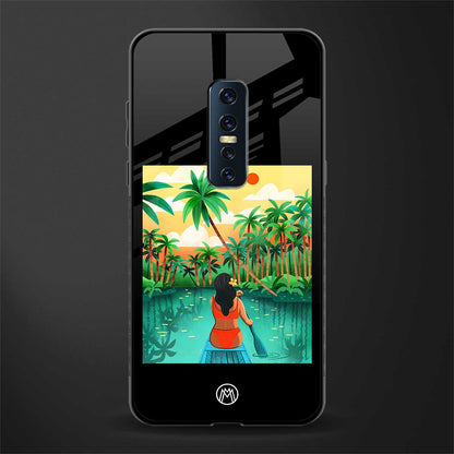 tropical girl glass case for vivo v17 pro image