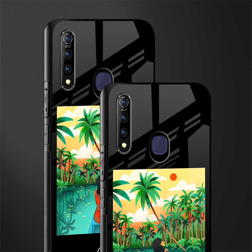 tropical girl glass case for vivo z1 pro image-2