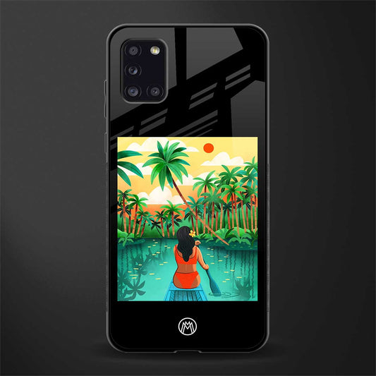 tropical girl glass case for samsung galaxy a31 image