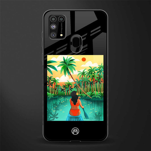 tropical girl glass case for samsung galaxy m31 image