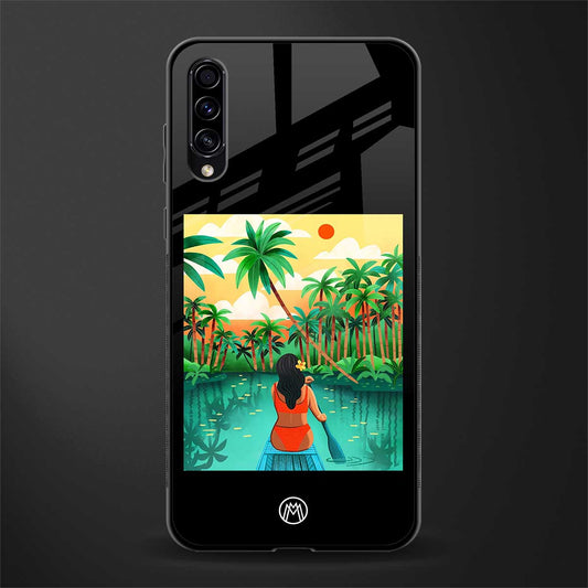 tropical girl glass case for samsung galaxy a70 image