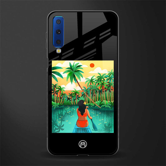 tropical girl glass case for samsung galaxy a7 2018 image