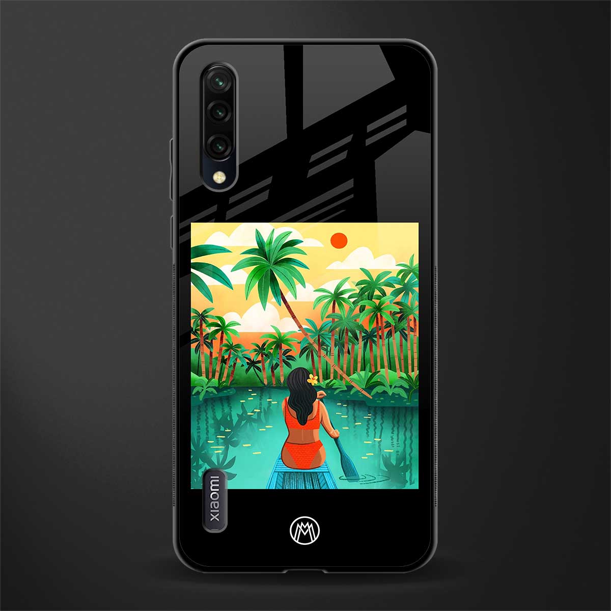 tropical girl glass case for mi a3 redmi a3 image