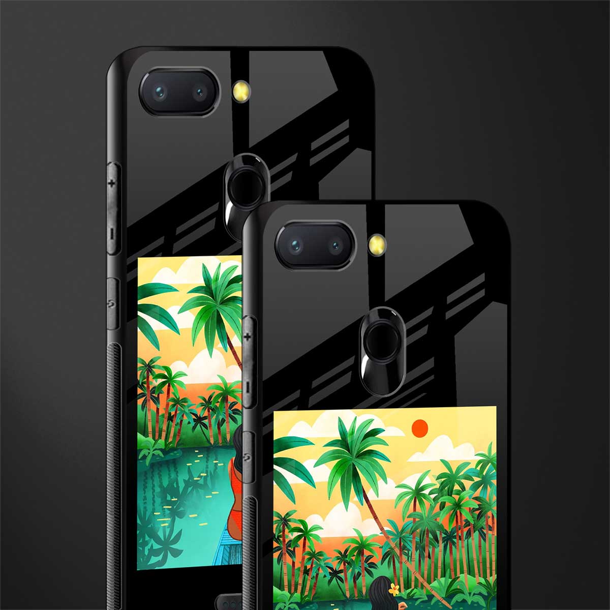 tropical girl glass case for redmi 6 image-2