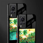 tropical girl glass case for vivo x60 pro image-2