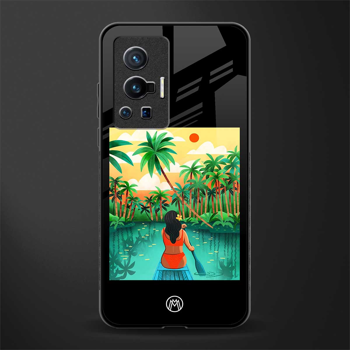 tropical girl glass case for vivo x70 pro image