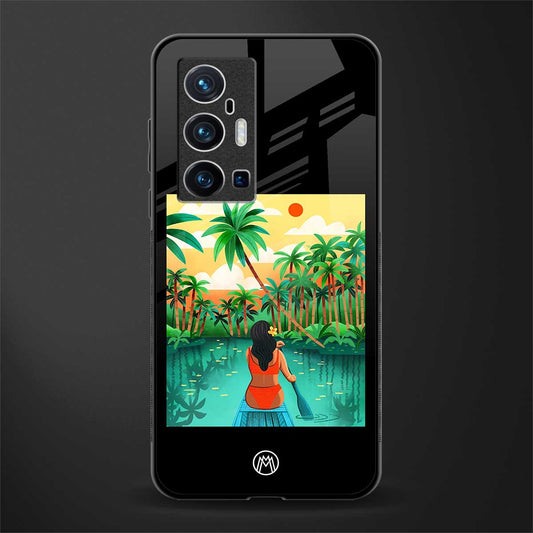 tropical girl glass case for vivo x70 pro plus image