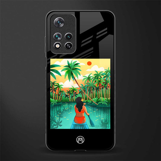 tropical girl glass case for poco m4 pro 5g image