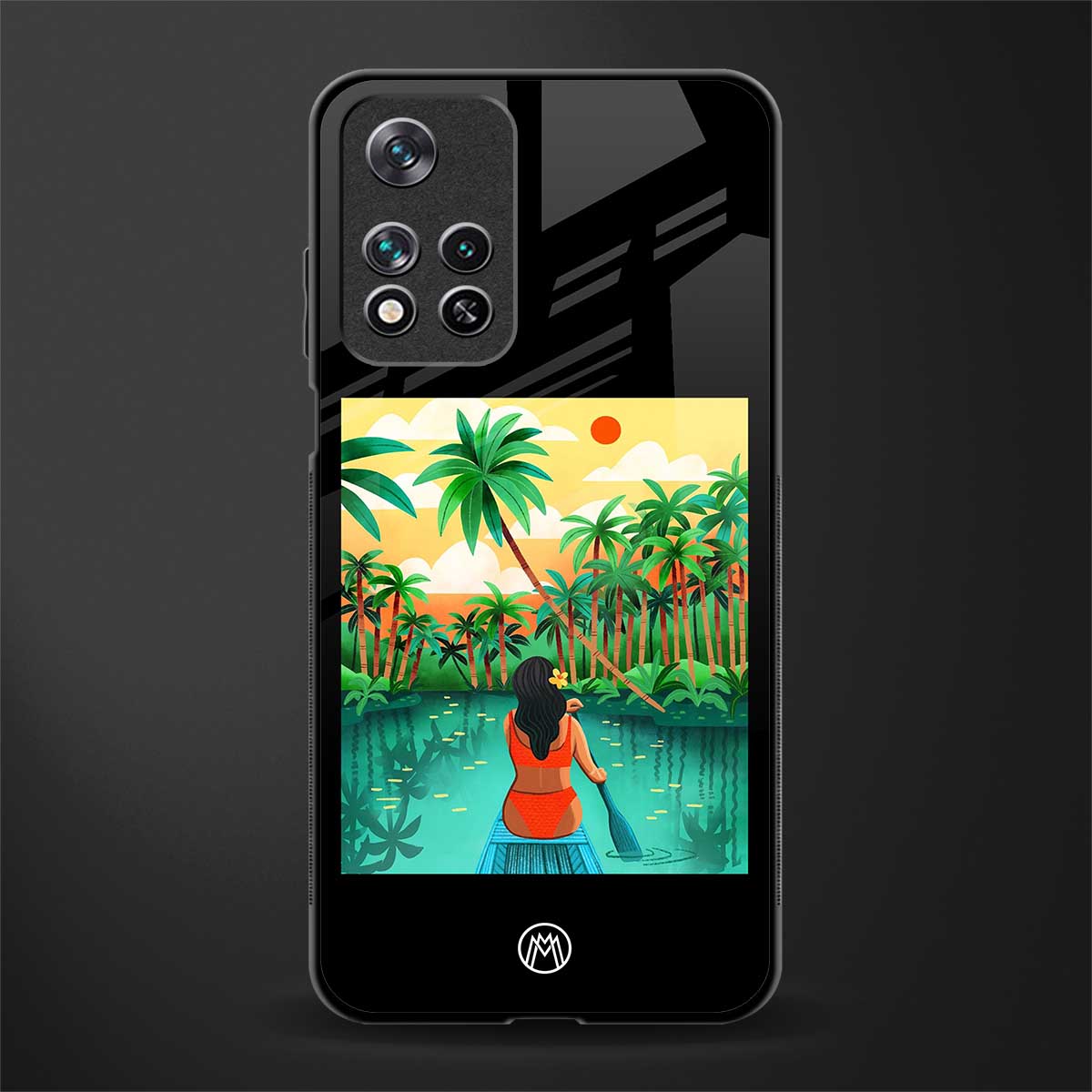 tropical girl glass case for xiaomi 11i 5g image