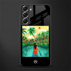 tropical girl glass case for samsung galaxy s22 plus 5g image