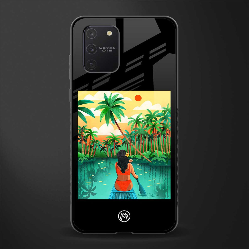 tropical girl glass case for samsung galaxy s10 lite image