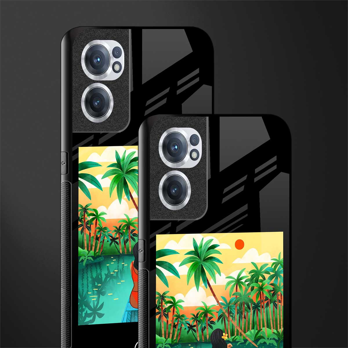 tropical girl glass case for oneplus nord ce 2 5g image-2
