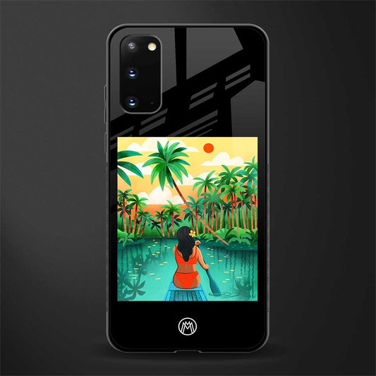 tropical girl glass case for samsung galaxy s20 image