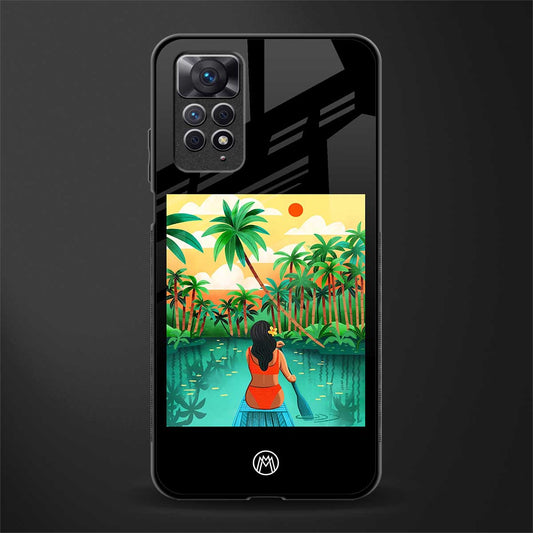 tropical girl glass case for redmi note 11 pro image