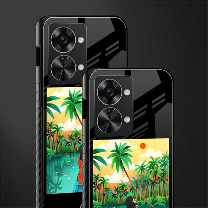 tropical girl glass case for phone case | glass case for oneplus nord 2t 5g