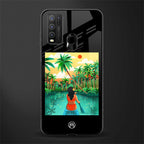 tropical girl glass case for vivo y50 image