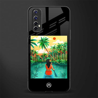 tropical girl glass case for realme narzo 20 pro image