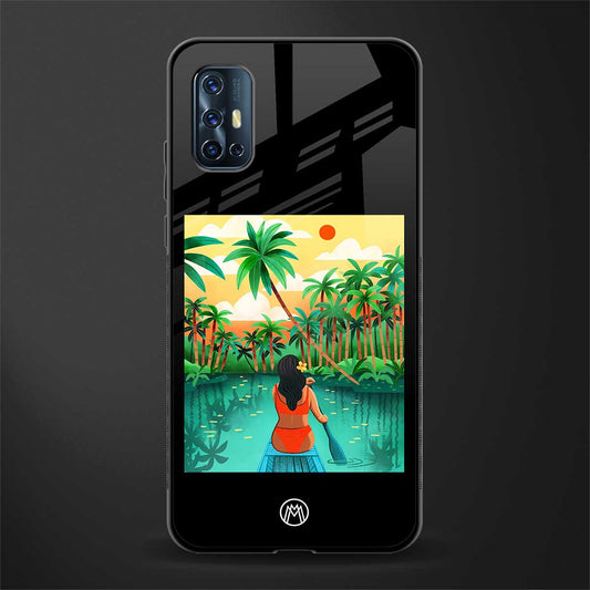 tropical girl glass case for vivo v17 image