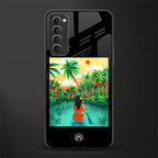 tropical girl glass case for oppo reno 4 pro image
