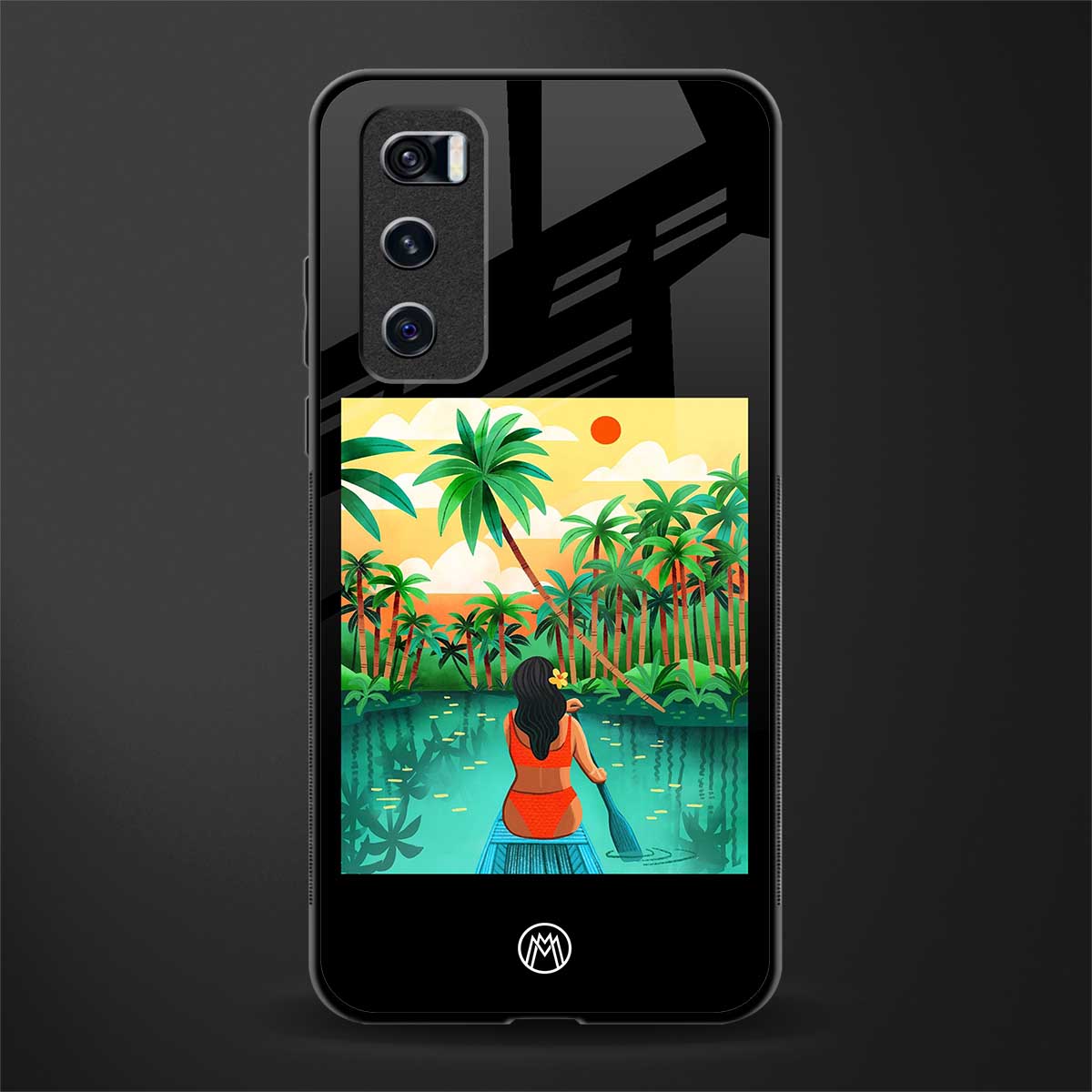 tropical girl glass case for vivo v20 se image