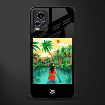 tropical girl glass case for vivo v20 pro image