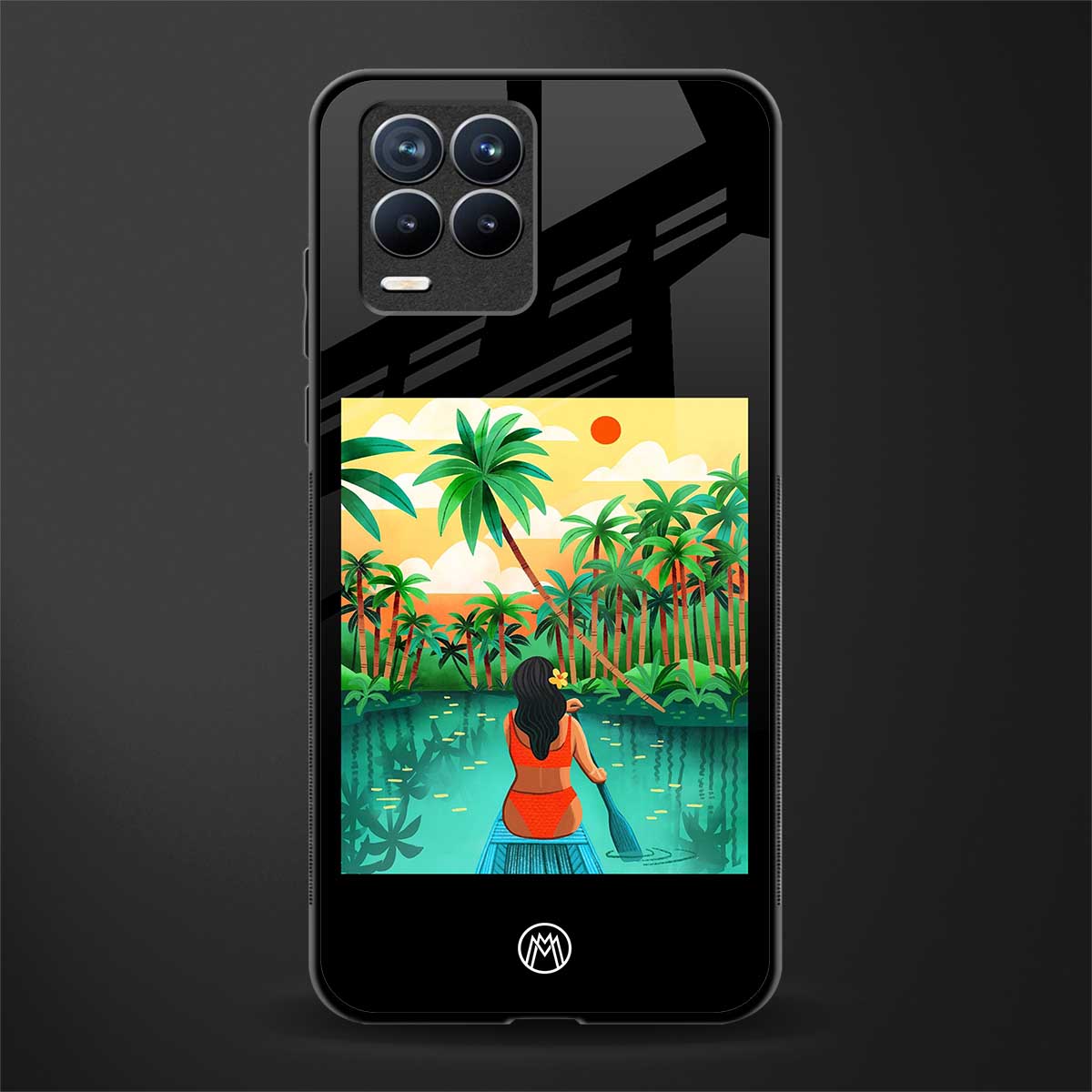 tropical girl glass case for realme 8 pro image