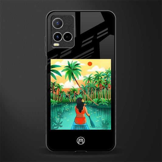 tropical girl glass case for vivo y21 image