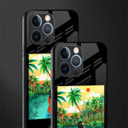 tropical girl glass case for iphone 12 pro image-2